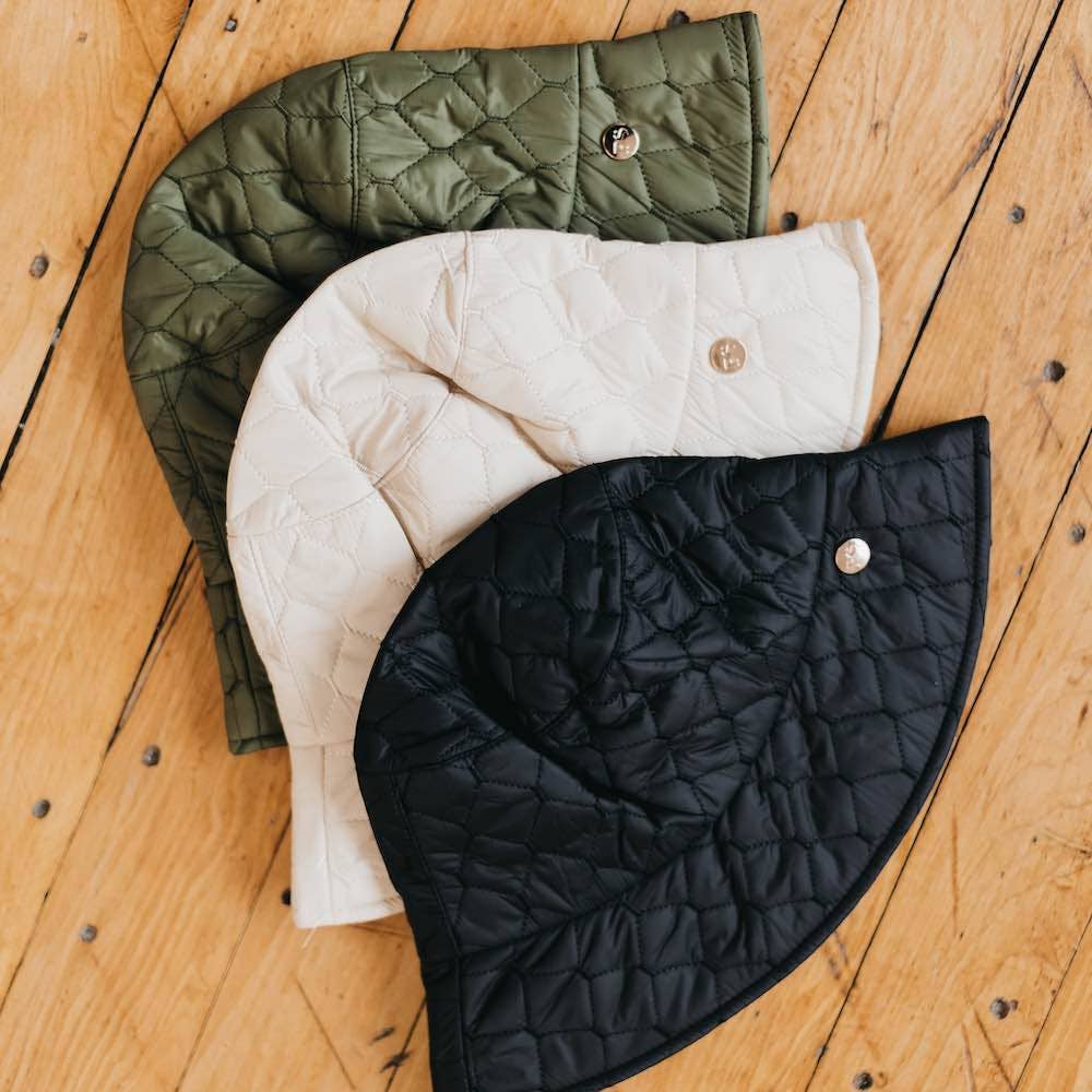 Chiara Quilted Bucket Hat: Olive