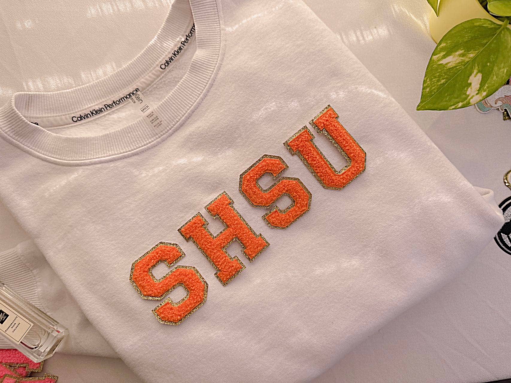 2.35 inch Iron on letters, Orange , Chenille Letter, Varsity