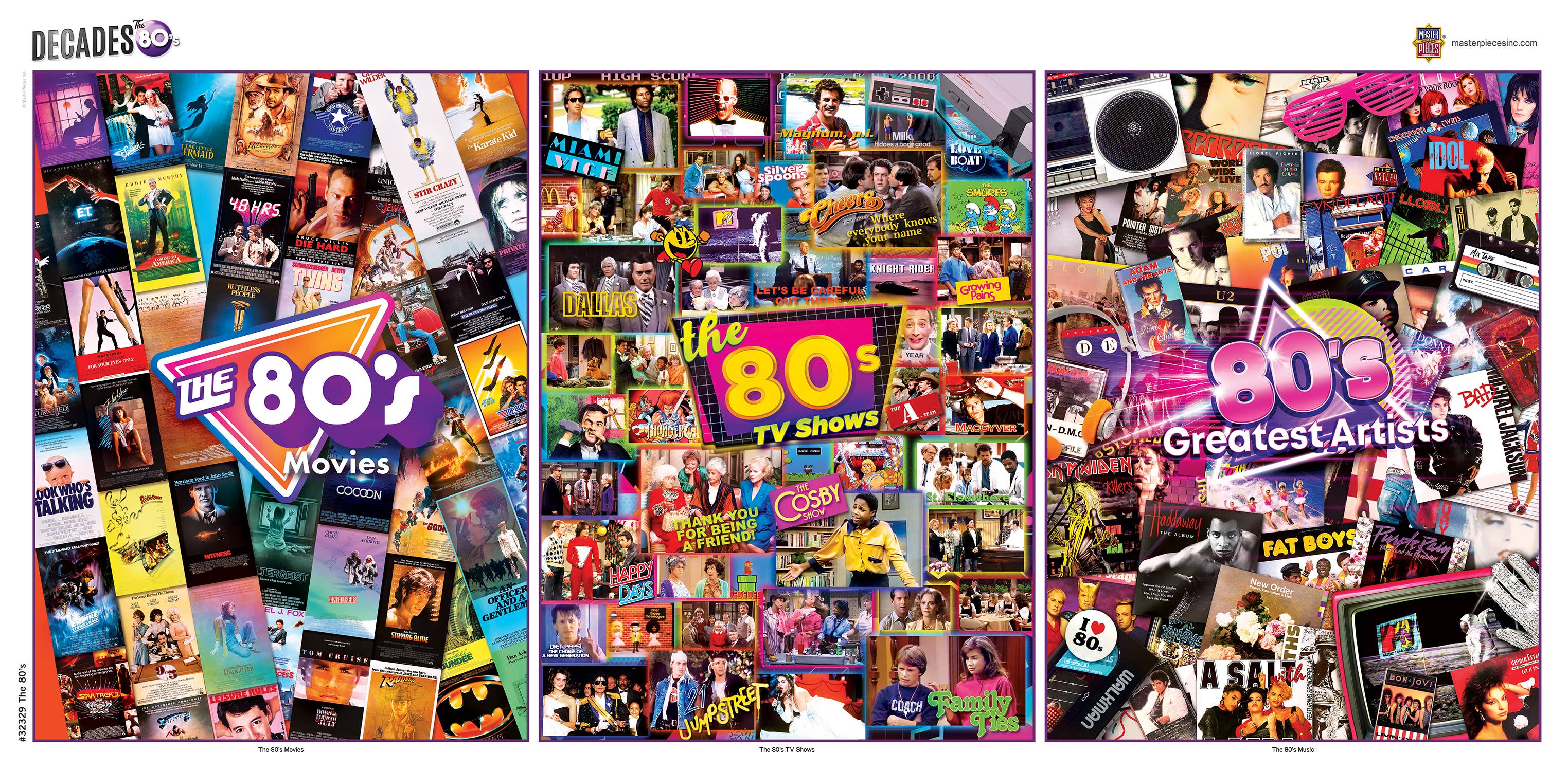 Decades - The 80's 500 Piece Puzzles 3 Pack