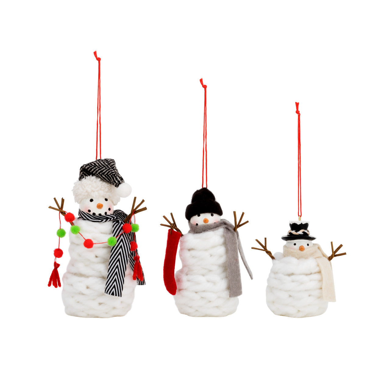 Knit Snowman Ornaments