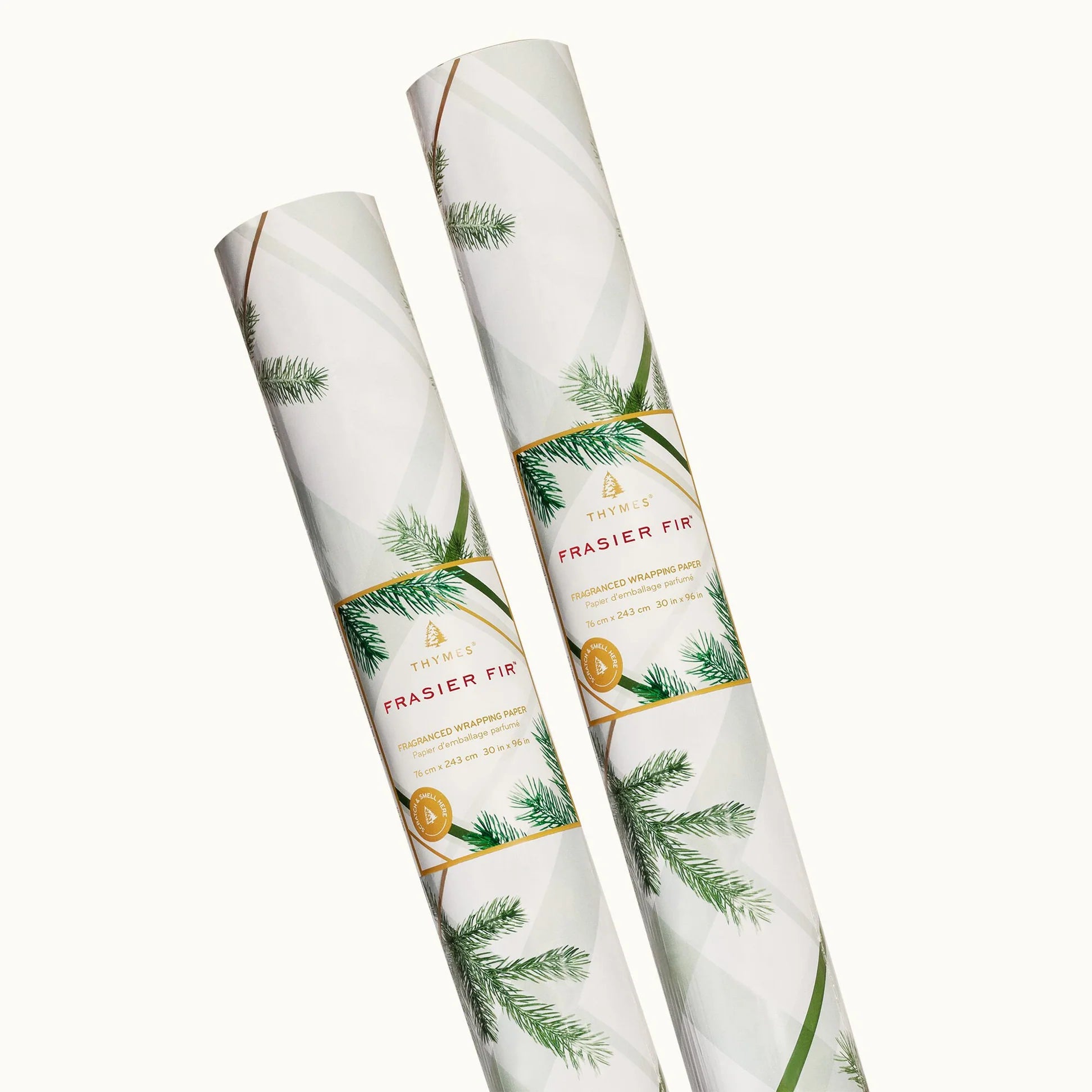 Frasier Fir Frosted Plaid Fragranced Wrapping Paper