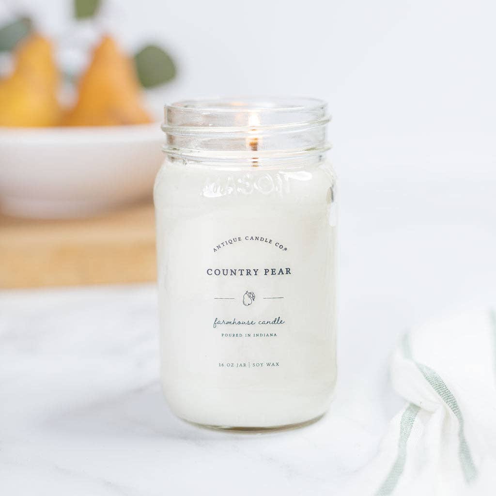 Soy Wax Mason Jar Candle - Country Pear