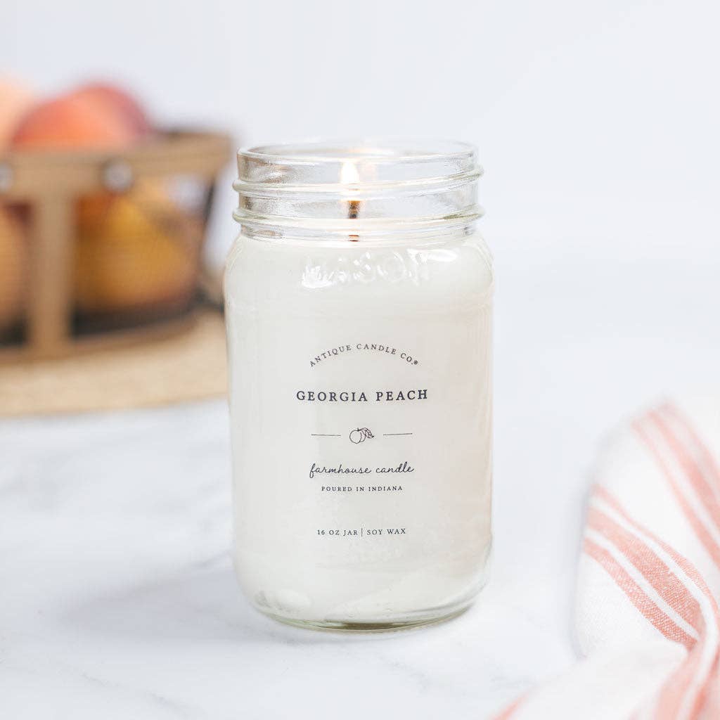 Soy Wax Mason Jar Candle - Georgia Peach