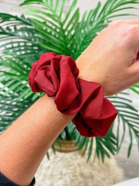 Game Day Solid Scrunchie - Crimson