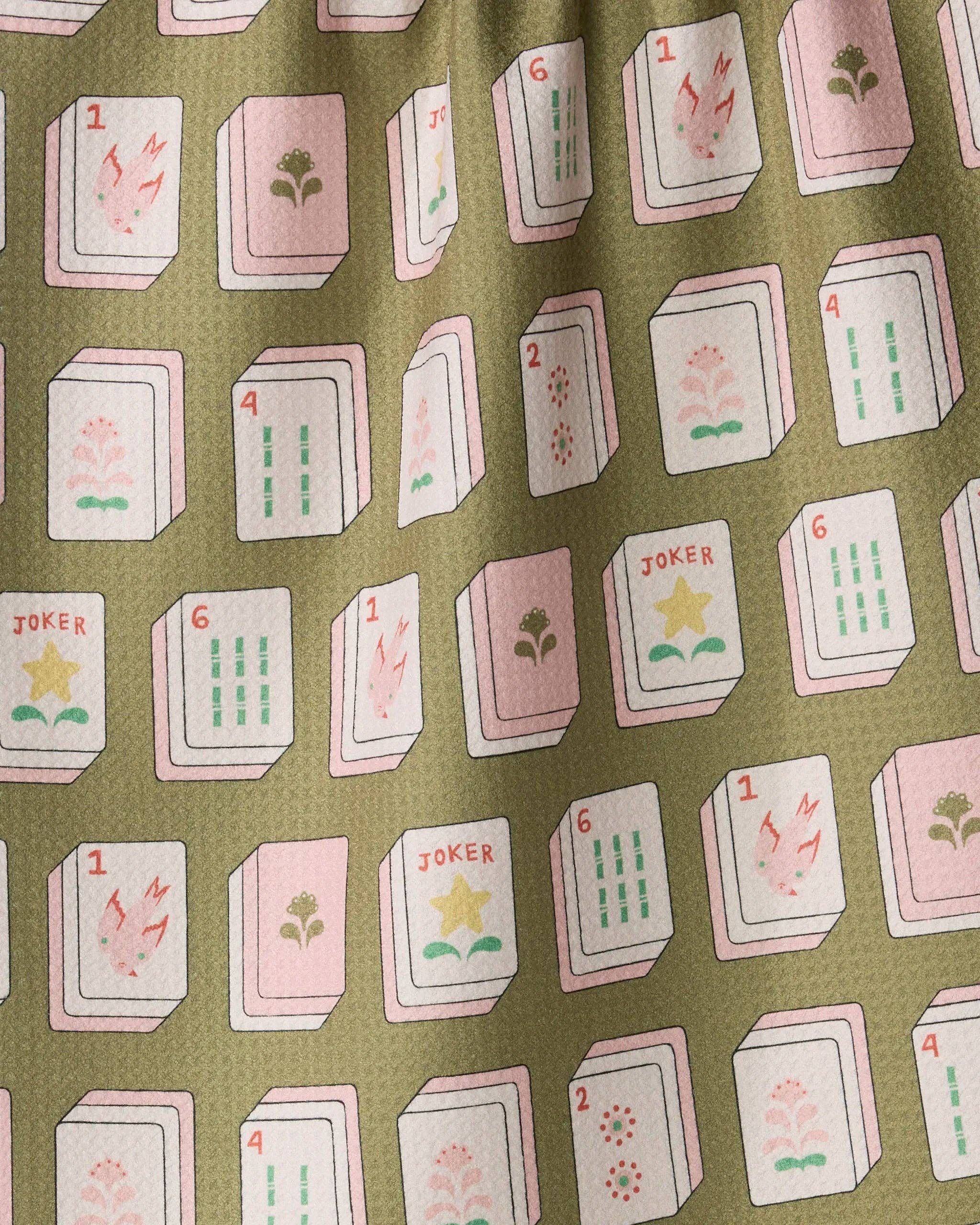 Flower Tiles Tea Towel
