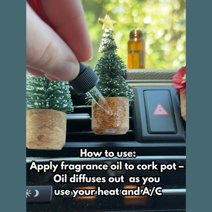 Christmas Tree Vent Clip Car Air Freshener Diffuser Reusable