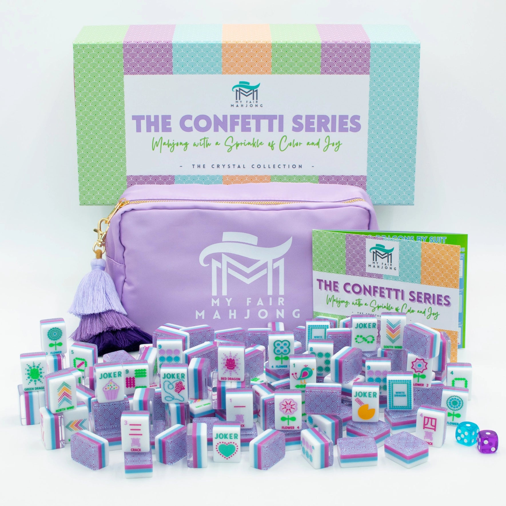 Crystal Confetti Purple | Mahjong with A Sprinkle of Color - Preorder