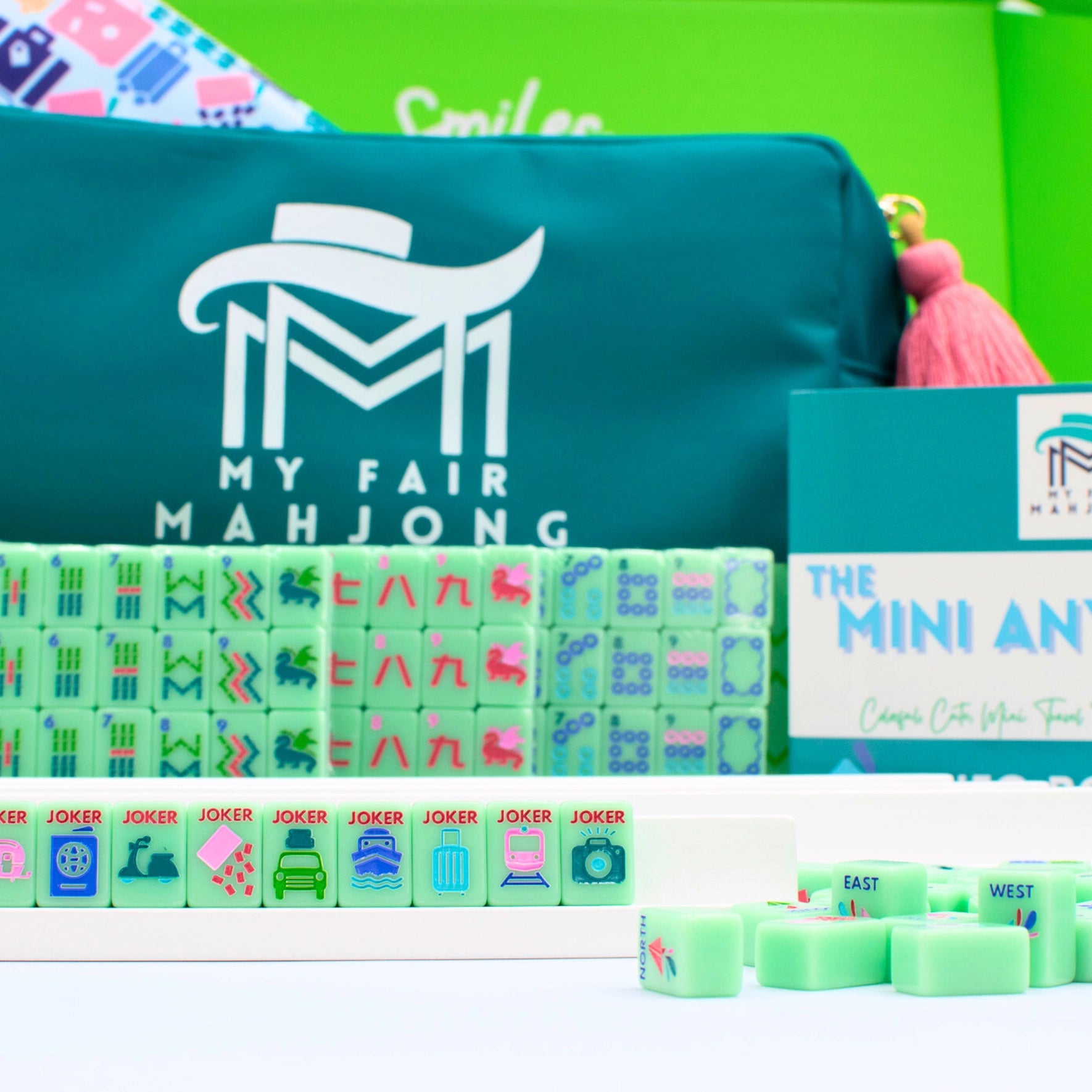 Mini Travel Mahjong | Mini Anywhere Series | Green - Preorder