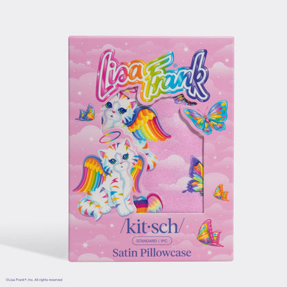 Lisa Frank x Kitsch Standard Satin Pillowcase - Angel Kitty™