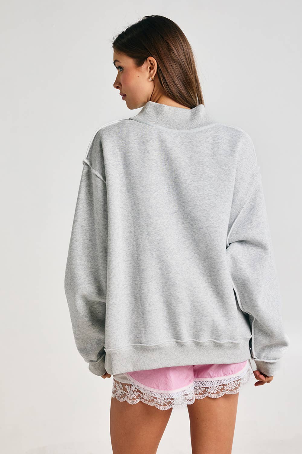 Reversible "MAHJ"&"BAM" MockNeck Sweatshirt