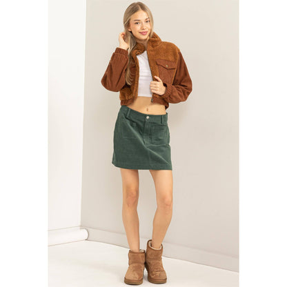 SHERPA AND CORDUROY JACKET