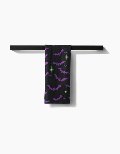 Dark Night Bats Tea Towel