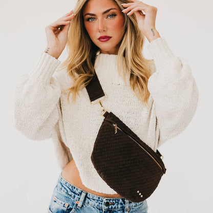 Suede Westlyn Woven Bum Bag