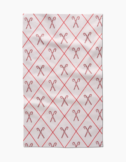 Festive Candy Canes Tea Towel