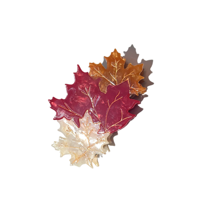 Hand-painted Maple Leaves Claw Hair Clip
