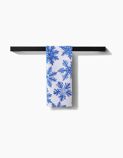 Snowy Days Blue Tea Towel