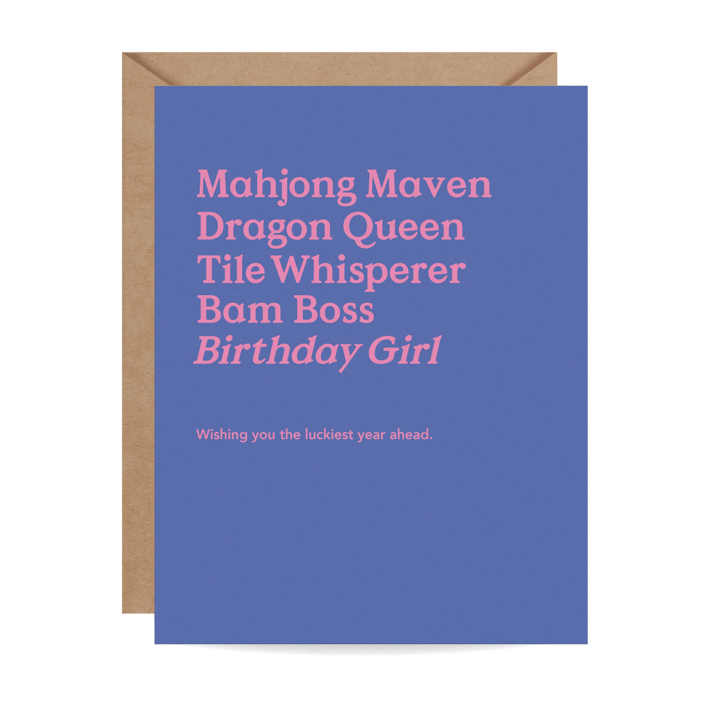 Mahjong Birthday Card