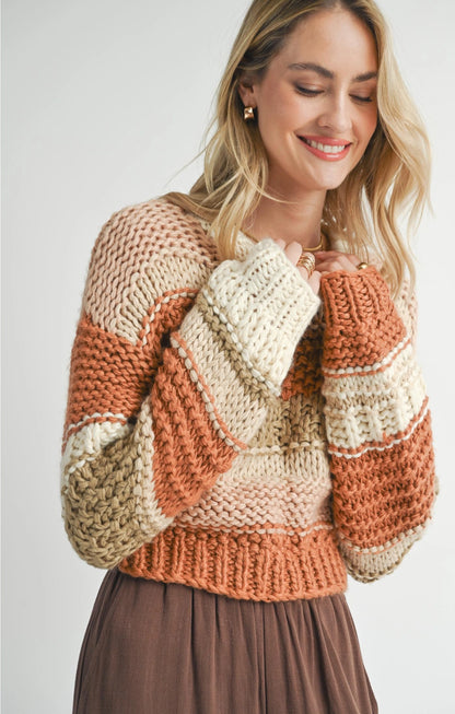 Butter Pecan Chunky Sweater