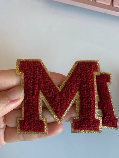 2.35 inch Iron on Chenille Letters