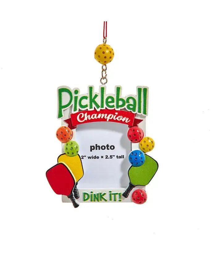 5.5" Resin Pickleball Photo Frame Ornament
