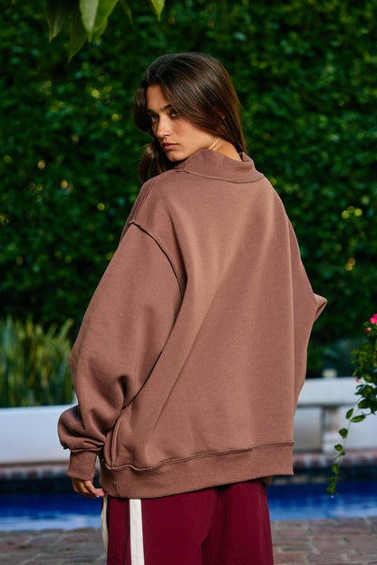 WWJD 'WWJD & AMEN' Reversible Mock Neck Sweatshirt