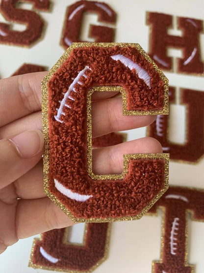 2.35 inch Iron on letters, Football letter, Chenille varsity