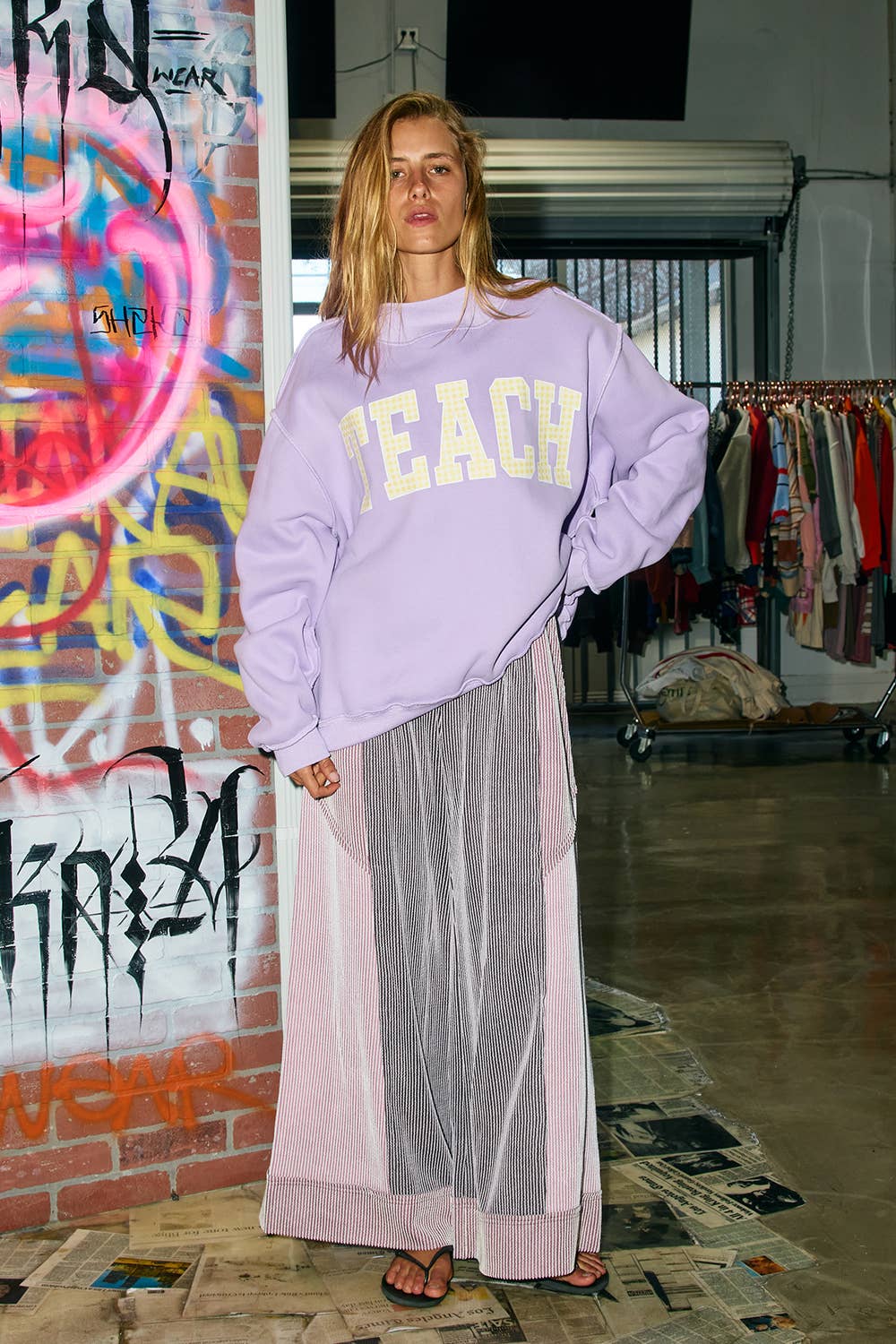 TEACH Reversible 'TEACH/INSPIRE' Mock-Neck Sweatshirt
