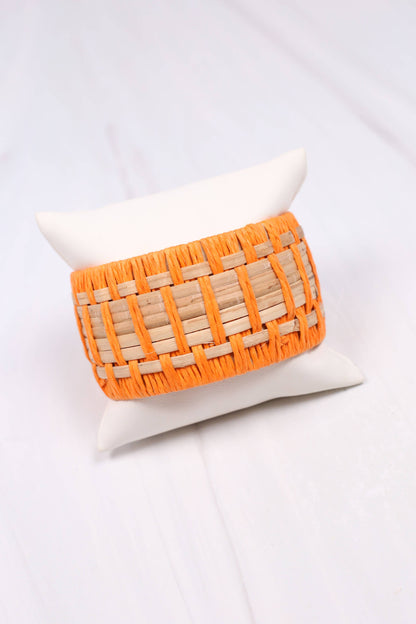 Leander Woven Cuff Bracelet ORANGE