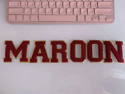 2.35 inch Iron on Chenille Letters