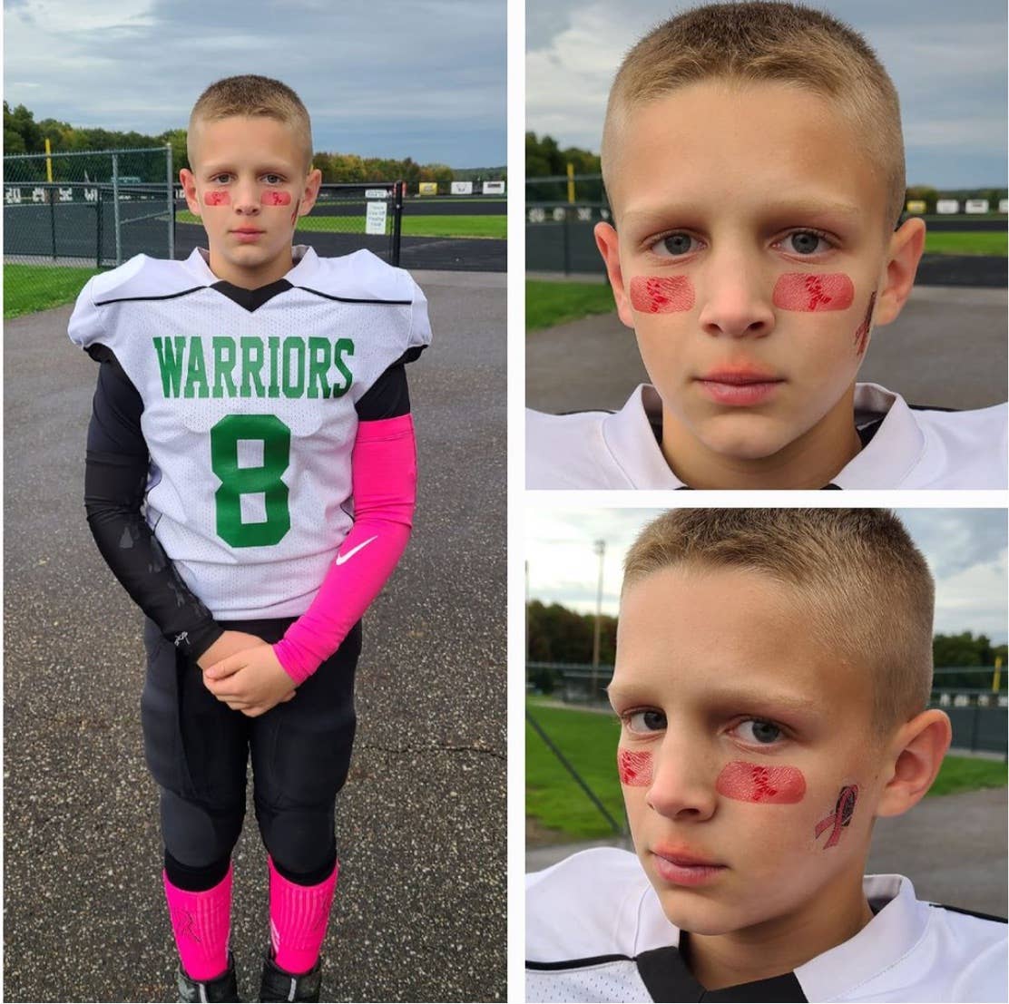 Breast Cancer Awareness Eye Black Temporary Tattoos