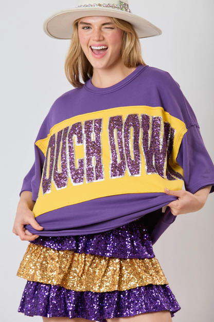 Touchdown Tee - Purple/Gold