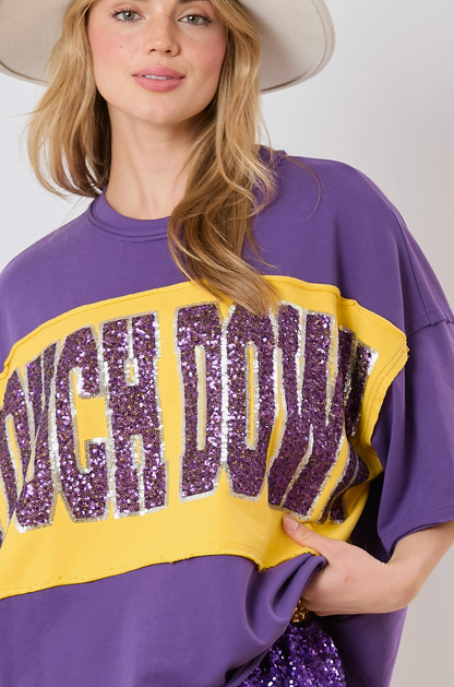 Touchdown Tee - Purple/Gold