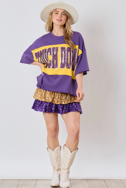 Touchdown Tee - Purple/Gold