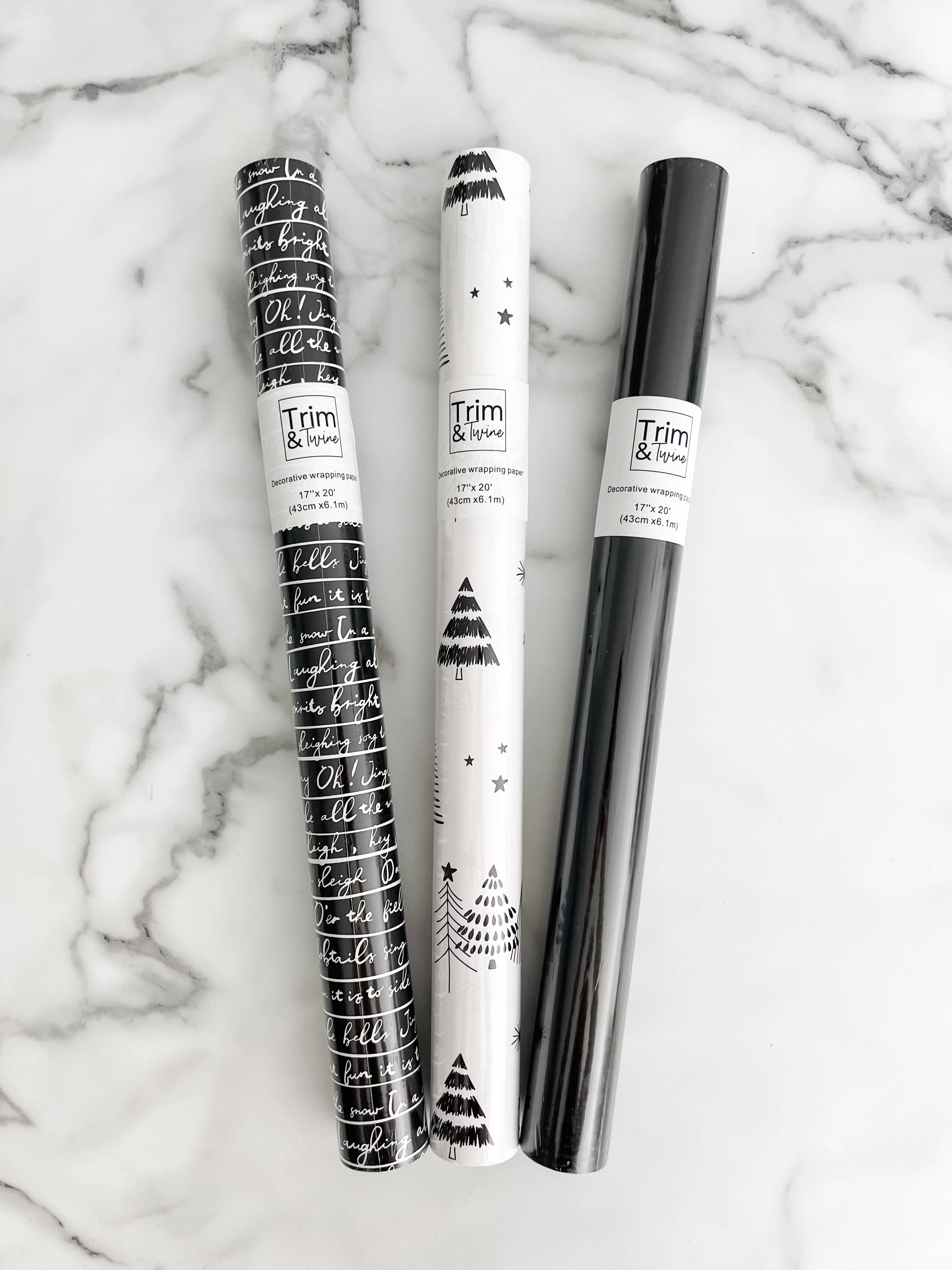 Black & White Wrapping Paper Collection
