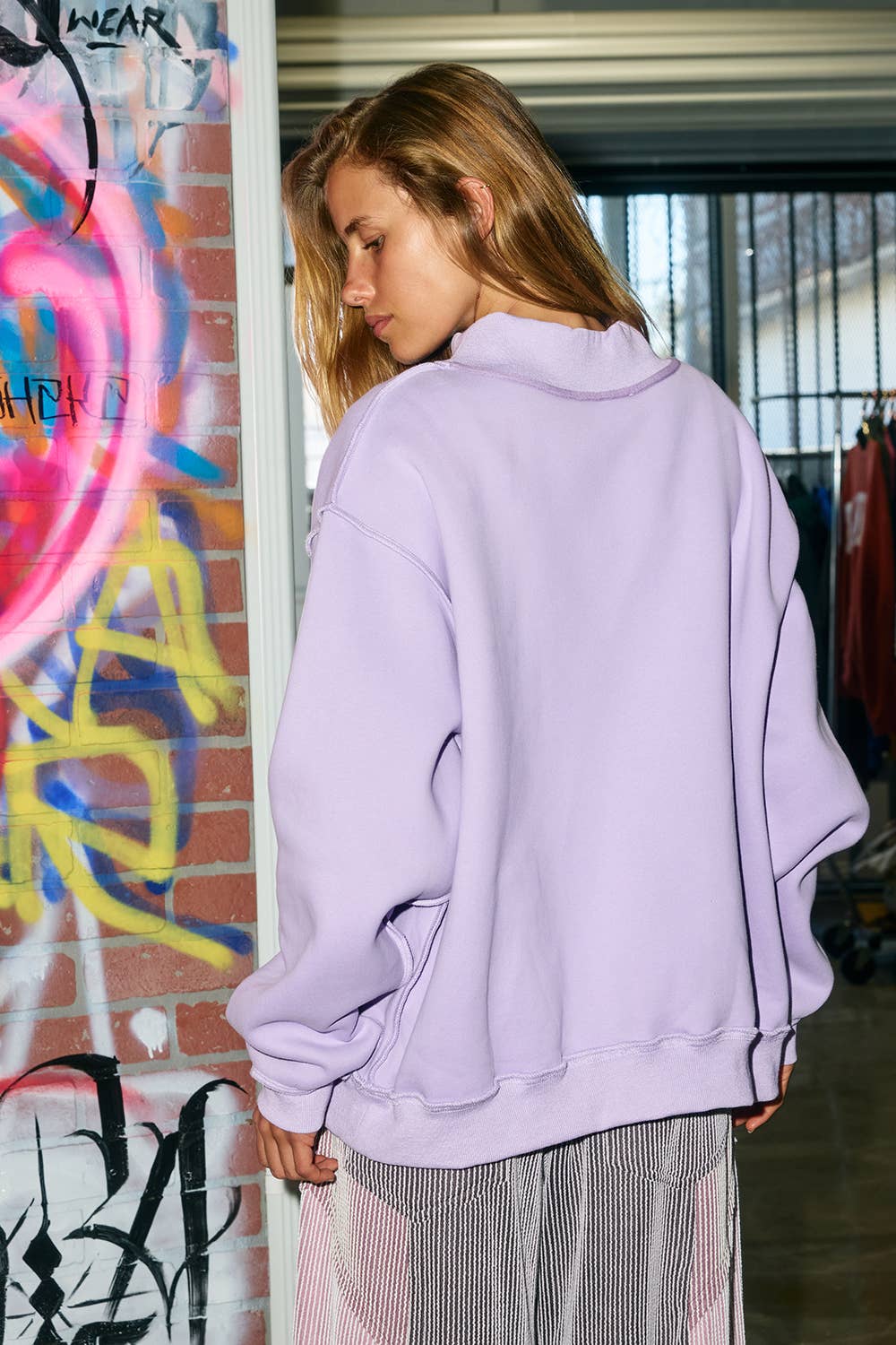 TEACH Reversible 'TEACH/INSPIRE' Mock-Neck Sweatshirt