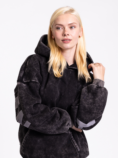 Kingdom Essential Hoodie - Snow Wash - Black