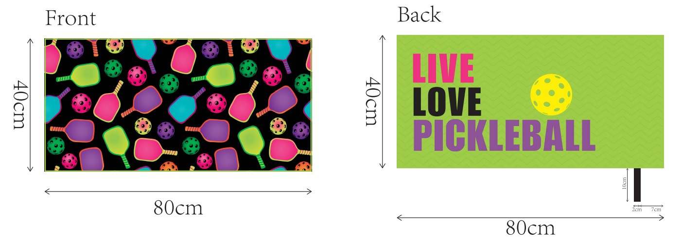 Live Love Pickleball Microfiber Athletic Towel
