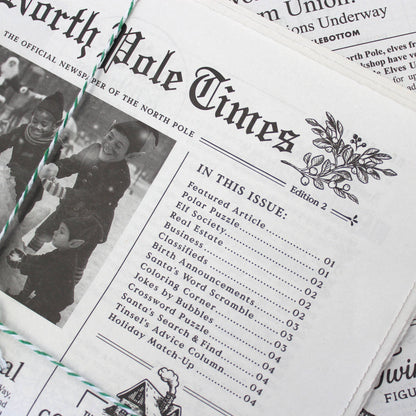 4pk North Pole Times Edition 2 - Newspaper and Gift Wrap