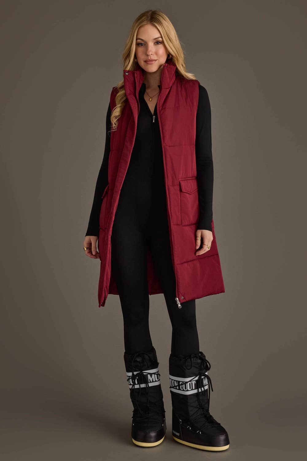 Crimson Long Vest