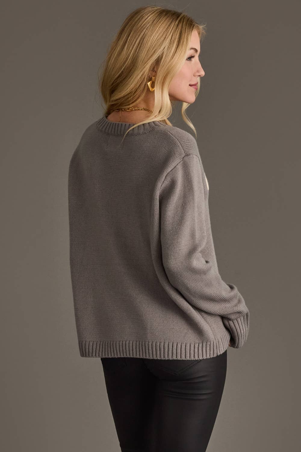 Gray Hockey Mom Sweater
