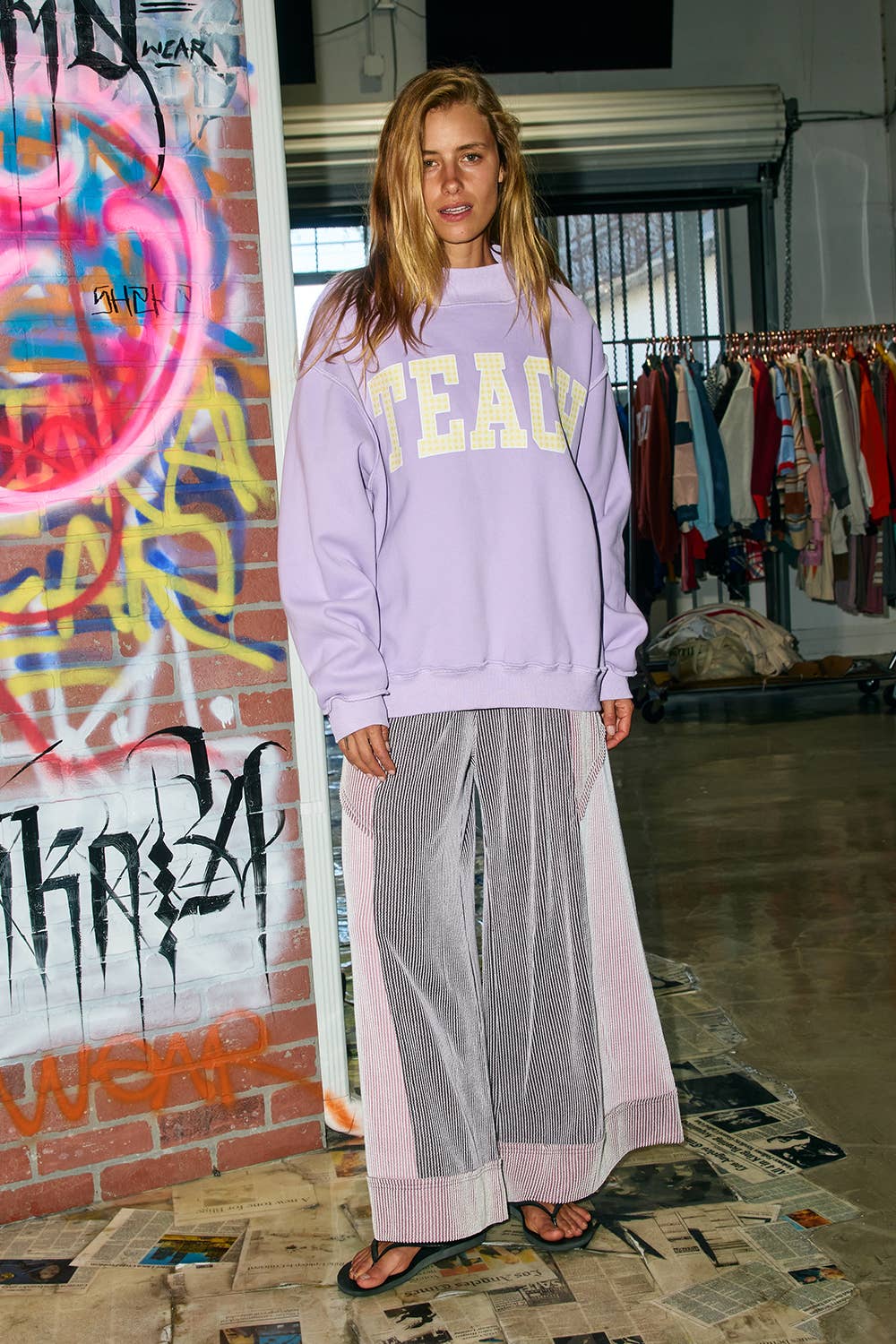 TEACH Reversible 'TEACH/INSPIRE' Mock-Neck Sweatshirt