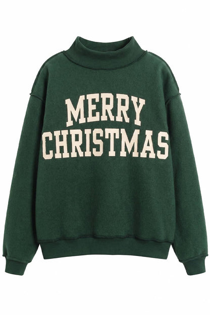 DECK THE HALLS Reversible Mock-Neck