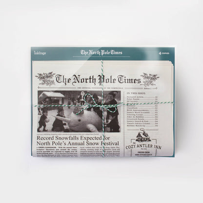 4pk North Pole Times Edition 2 - Newspaper and Gift Wrap