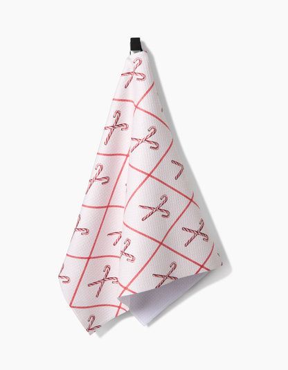 Festive Candy Canes Tea Towel