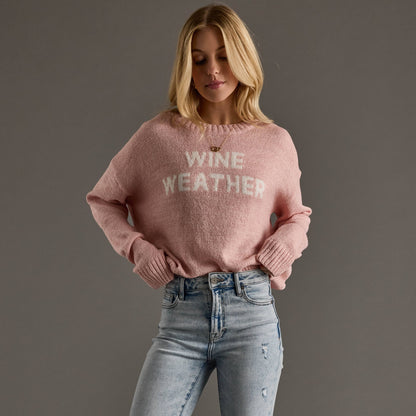 Lt. Pink Wine Weather Lightweight Sweater