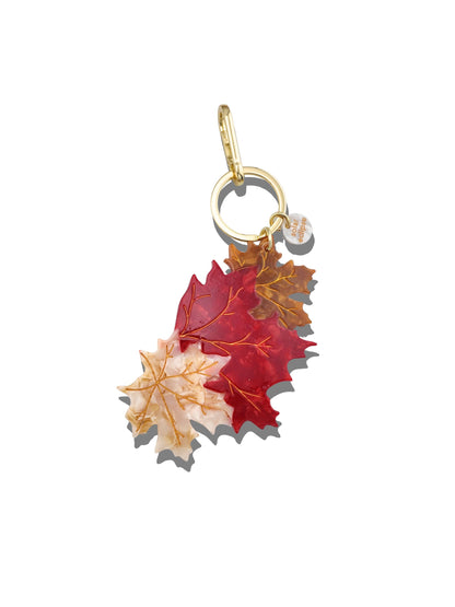 Hand-painted Maple Leaves Bag Charm + Keychain