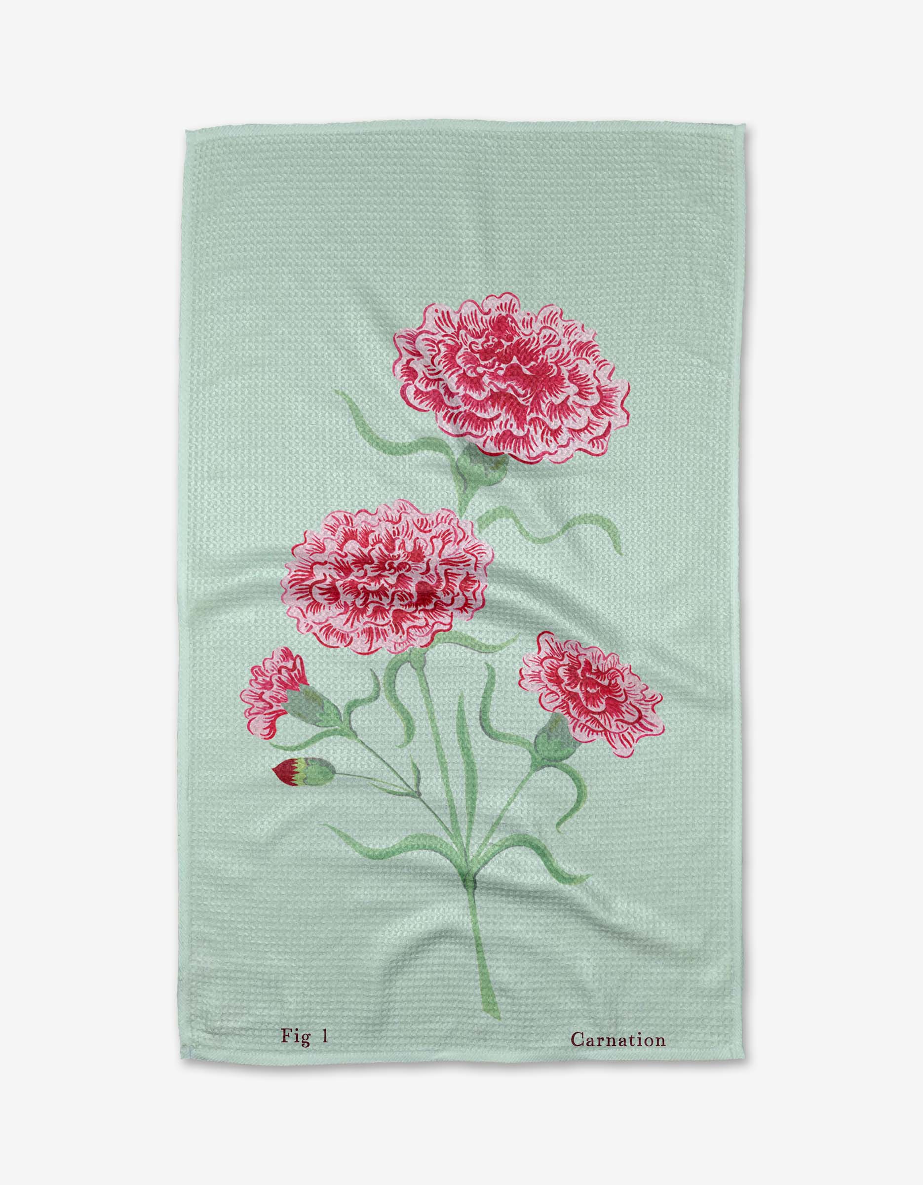 January Carnation Tea Towel