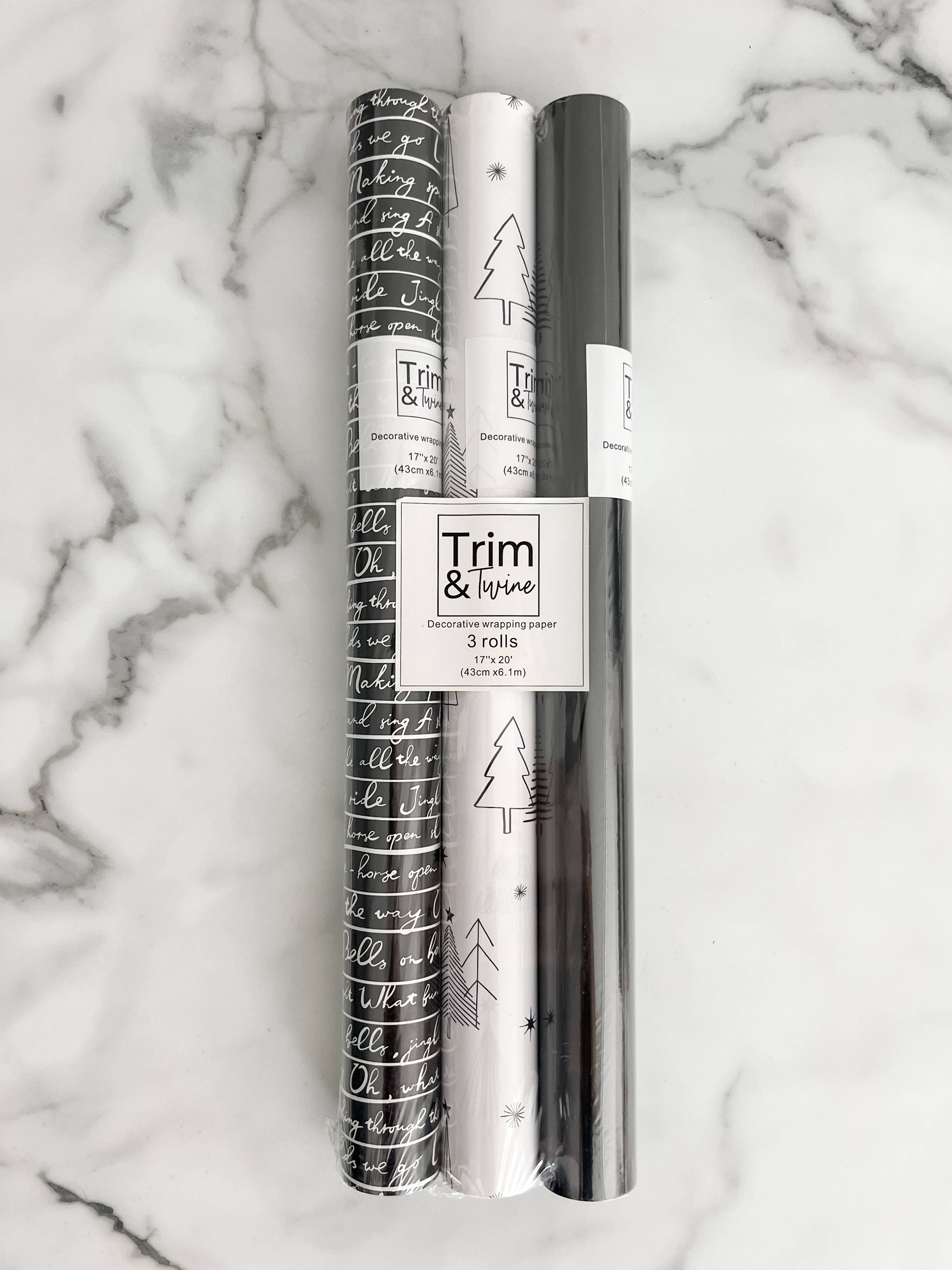 Black & White Wrapping Paper Collection