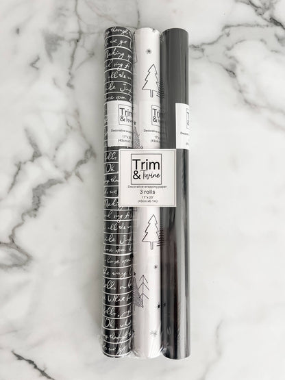 Black & White Wrapping Paper Collection