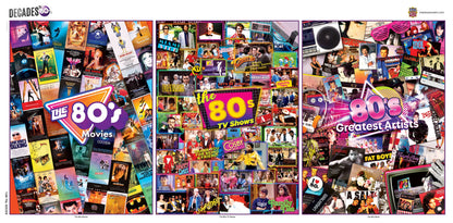 Decades - The 80's 500 Piece Puzzles 3 Pack